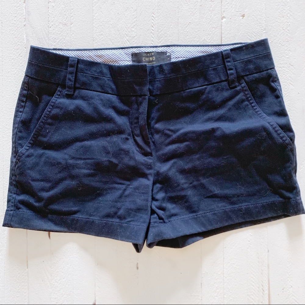 J. Crew Navy Blue Chino Shorts Size 2